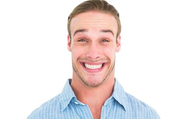 Portrait of smiling handsome in shirt