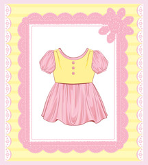 background with  dress for baby girl