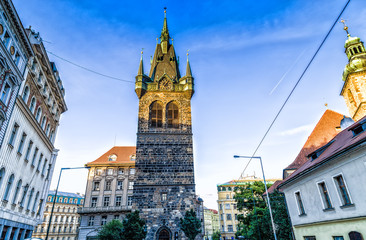 Obraz premium Prague: buildings and architecture details