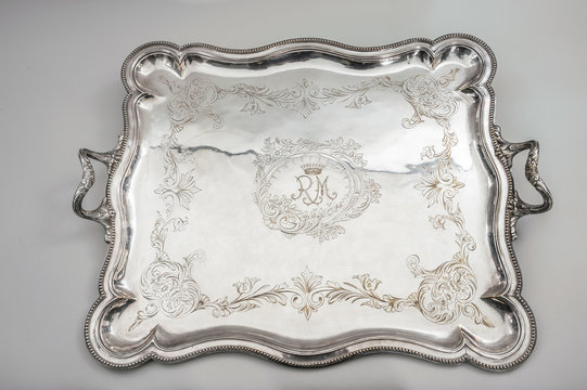 vassoio argento antico