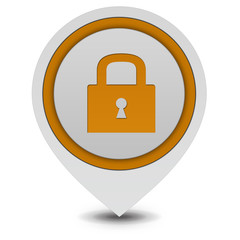 protect pointer icon on white background