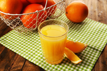 Glass of orange juice