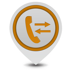 calls pointer icon on white background