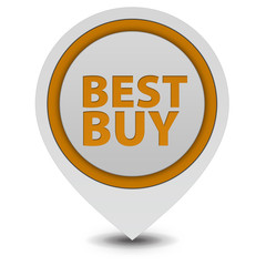 Best buy pointer icon on white background