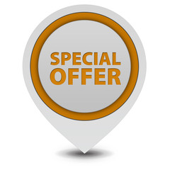 Special offer pointer icon on white background
