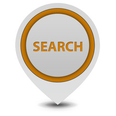 search pointer icon on white background