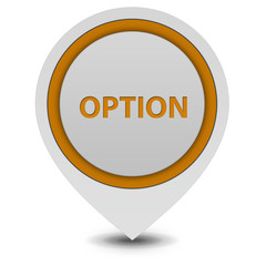 option pointer icon on white background
