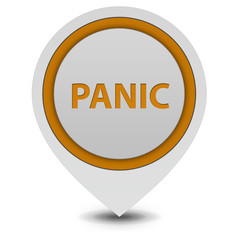 panic pointer icon on white background