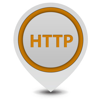 http pointer icon on white background