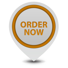 Order now pointer icon on white background