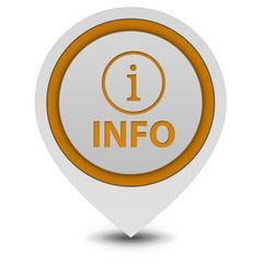 information pointer icon on white background