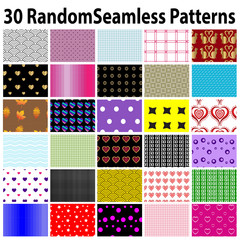 30 Random Seamless  Patterns