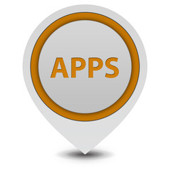 Apps pointer icon on white background