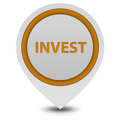 Invest pointer icon on white background