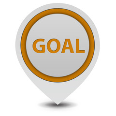 Goal pointer icon on white background