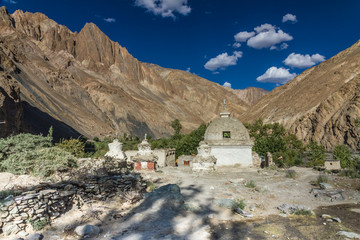 Stone stupa in Himalayas-Markha trek,Ladakh,India