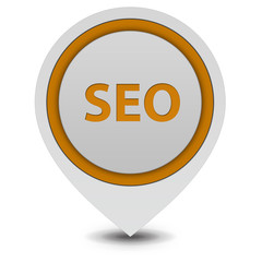 Seo pointer icon on white background