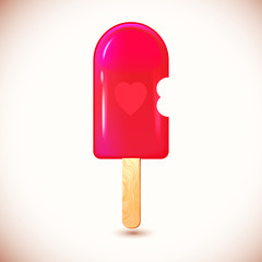 Loving  fruit ice illustration