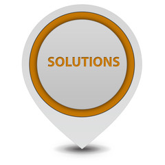 Solutions pointer icon on white background