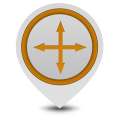 Arrow pointer icon on white background