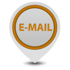 E-mail pointer icon on white background