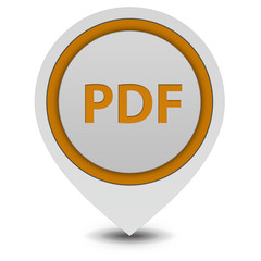 Pdf pointer icon on white background