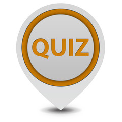 Quiz pointer icon on white background
