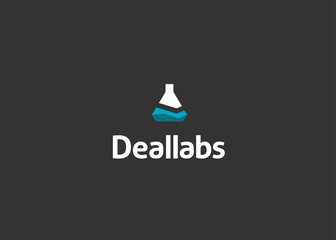 Flask logo with flat style