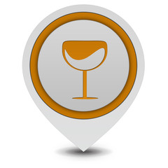 Wine pointer icon on white background