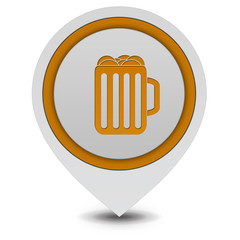Beer pointer icon on white background