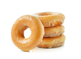 Donuts on a white background
