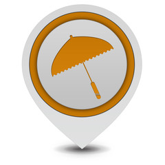 Umbrella pointer icon on white background