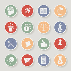 Fototapeta premium Universal Round Icons For Web and Mobile. Vector illustration