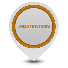 Motivation pointer icon on white background