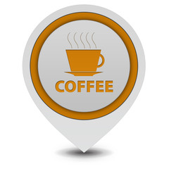 Coffee pointer icon on white background
