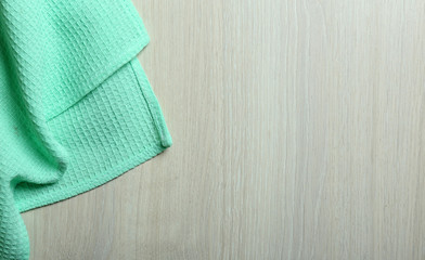 Napkin on wooden table