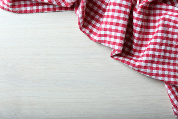 Napkin on wooden table