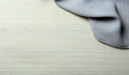 Napkin on wooden table