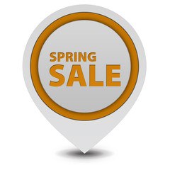 Spring sale pointer icon on white background