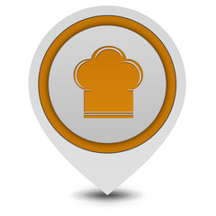 Chef pointer icon on white background