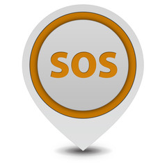 SOS pointer icon on white background