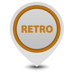 Retro pointer icon on white background