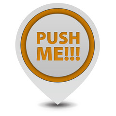 Push me pointer icon on white background