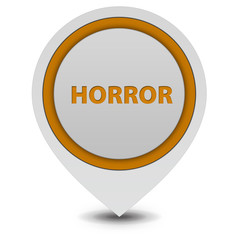 Horror pointer icon on white background