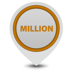 Million pointer icon on white background