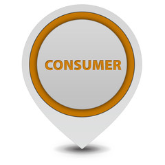 Consumer pointer icon on white background