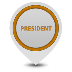President pointer icon on white background