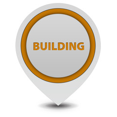 building pointer icon on white background