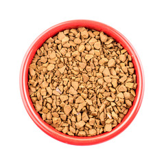 Bowl of instant coffee granules
