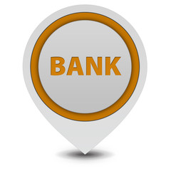 Bank pointer icon on white background